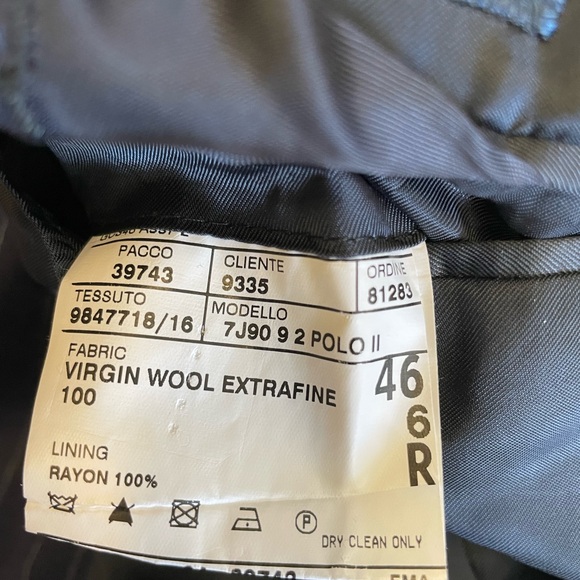 Polo Ralph Lauren Made in Italy Vintage Pin Stripe Wool Suit in Navy Size 46 R - Picture 12 of 16